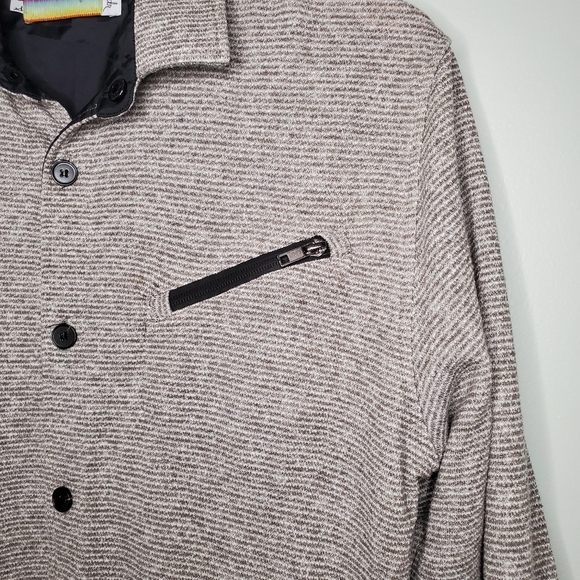 Slvdr Men's Button and Snap Long Sleeved Front Grey Shirt Size Small - Picture 4 of 7